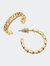 Gabby Greek Keys Hoop Earrings - Worn Gold
