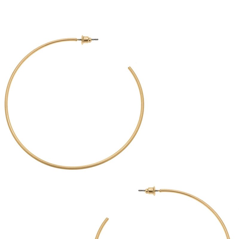 Canvas Style Gwen Hoop Earrings In Satin Gold