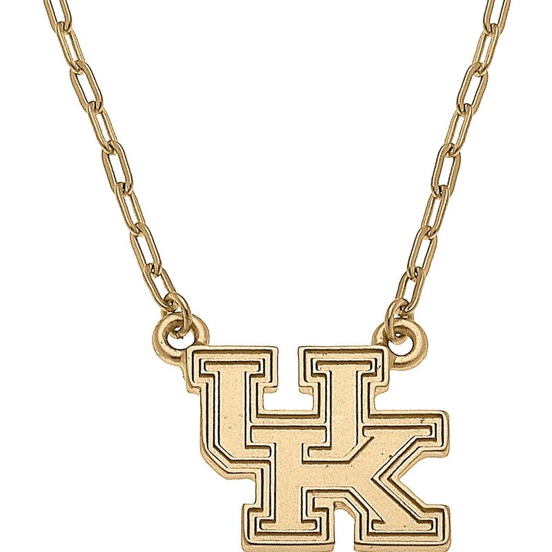 Canvas Style Kentucky Wildcats 24k Gold Plated Pendant Necklace