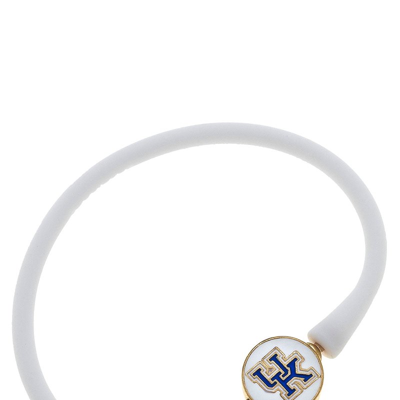 Canvas Style Kentucky Wildcats Enamel Silicone Bali Bracelet In White