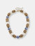 Lorelei Blue & White Chinoiserie & Painted Wood Statement Necklace - Ivory