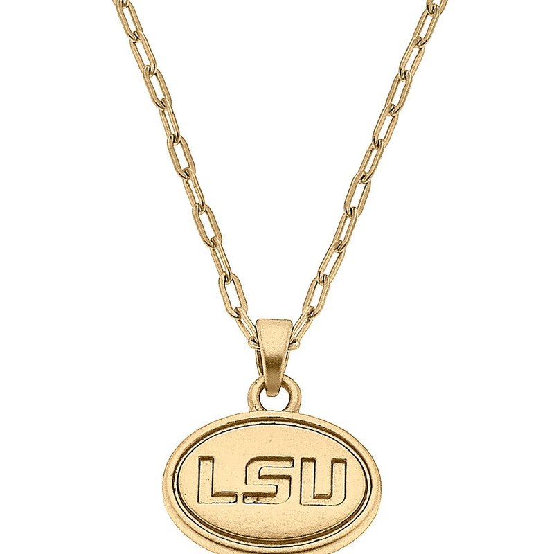 Canvas Style Lsu Tigers 24k Gold Plated Pendant Necklace