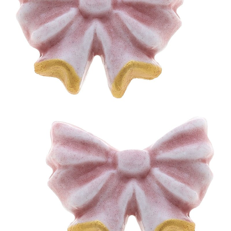 Canvas Style Lucy Porcelain Bow Stud Earrings In Pink