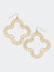 Melissa Greek Keys Clover Statement Earrings - Worn Gold