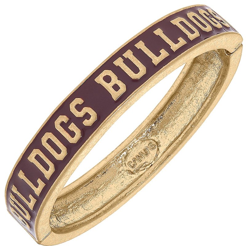 Canvas Style Mississippi State Bulldogs Enamel Hinge Bangle In Red