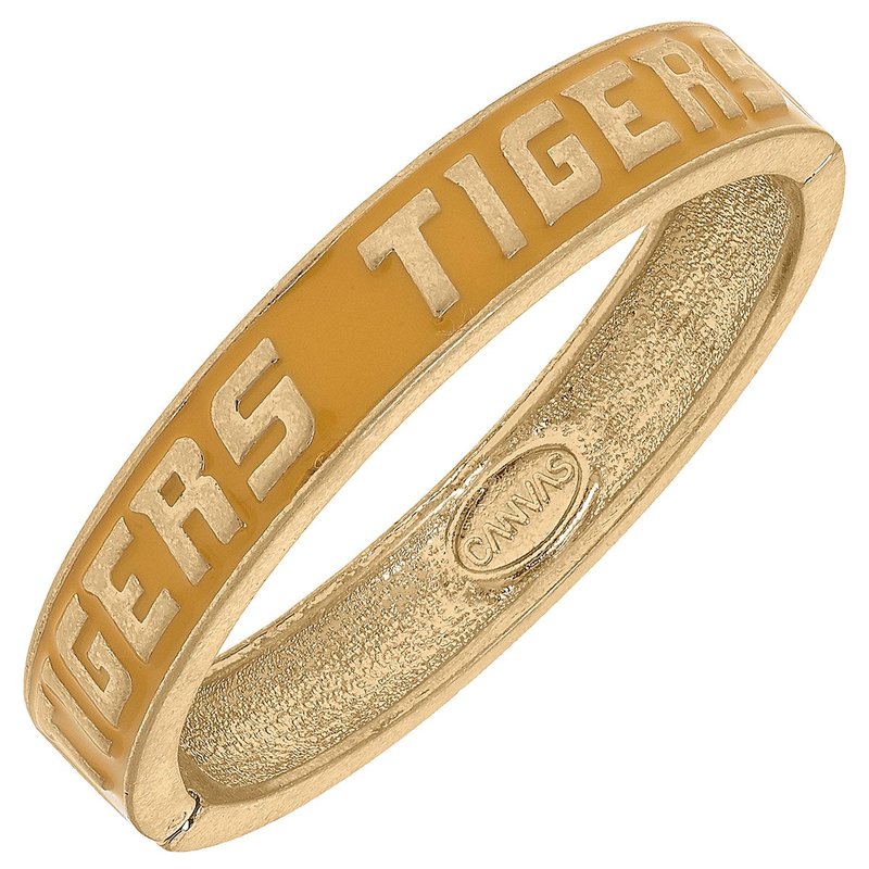 Canvas Style Missouri Tigers Enamel Hinge Bangle In Gold