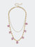 Paloma Chinoiserie Drip Necklace - Pink & White - Pink/White