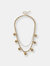 Paloma Ribbed Metal Drip Necklace in Worn Gold