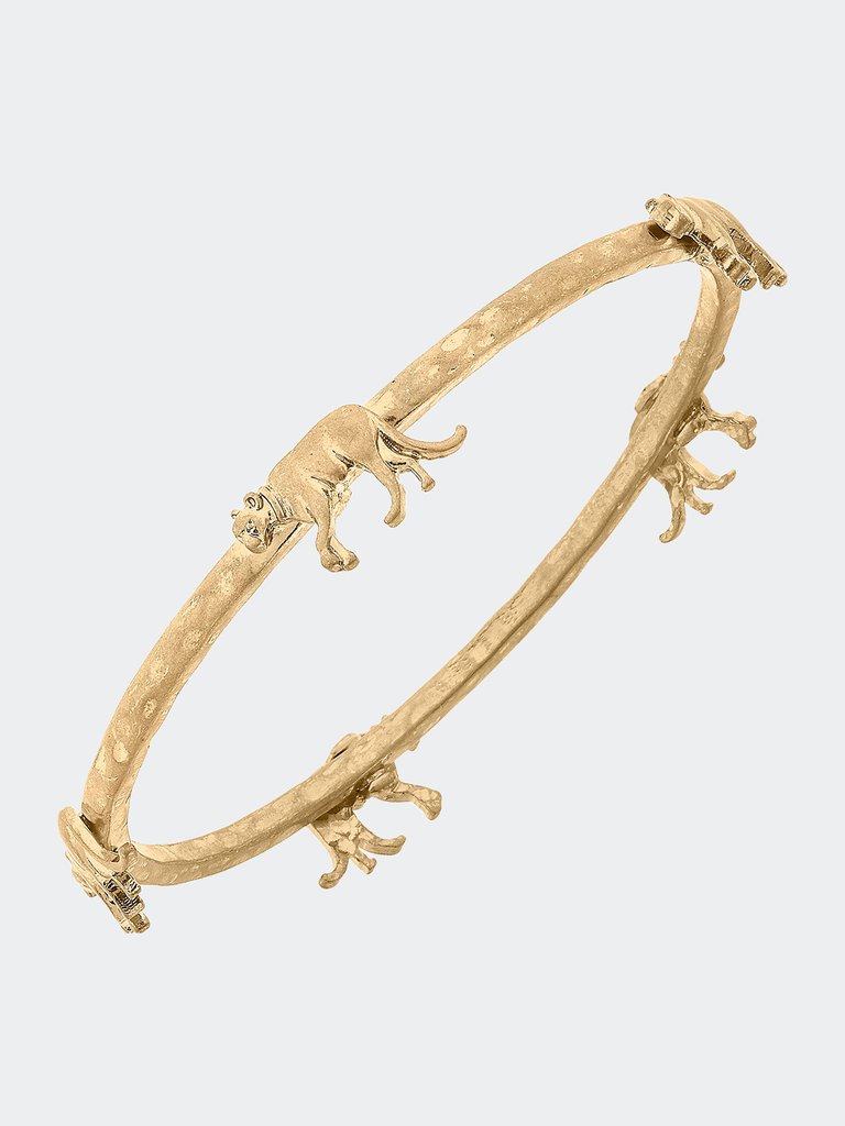 Pearl Lioness Bangle - Worn Gold
