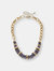 Peyton Beaded Resin Chain Link Necklace in Grey - Grey