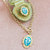 Pookie Floral Cameo Pendant T-Bar Necklace
