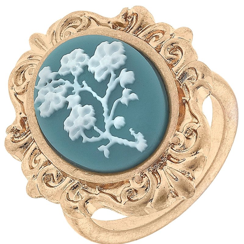 Canvas Style Pookie Floral Ring In Blue