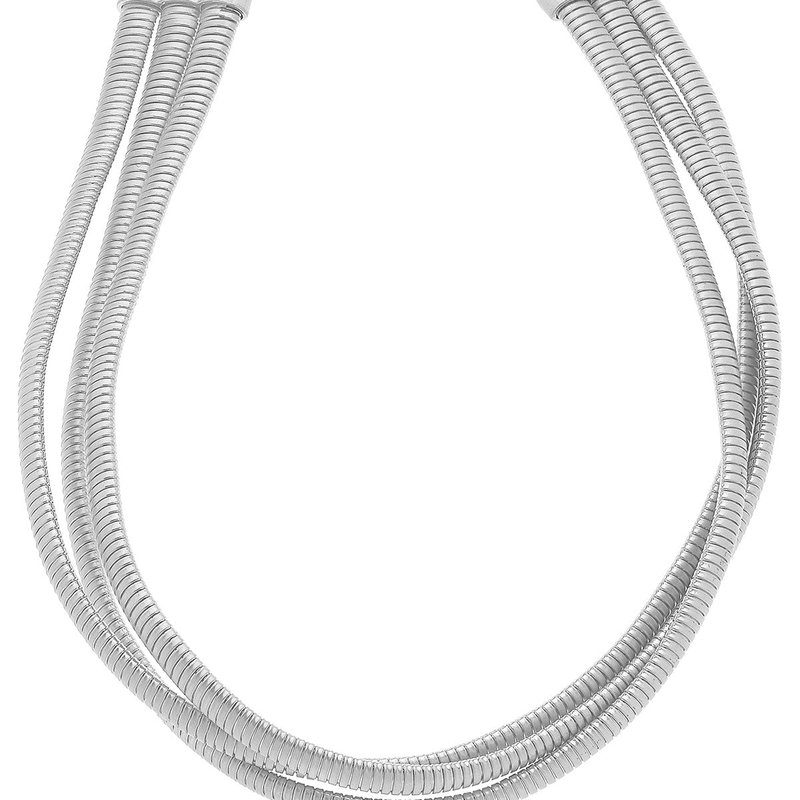 Canvas Style Ramona Interlocking Watchband Collar Necklace In Metallic