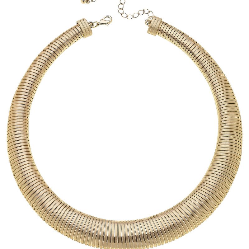 Canvas Style Ramona Watchband Collar Necklace In Gold
