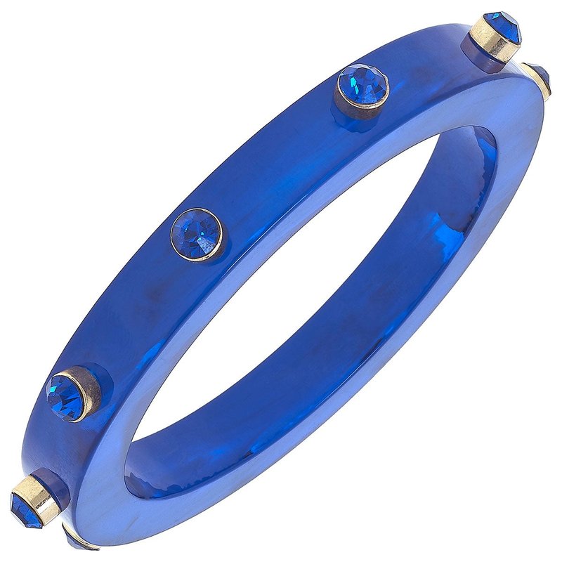 Canvas Style Renee Resin And Rhinestone Bangle In Blue