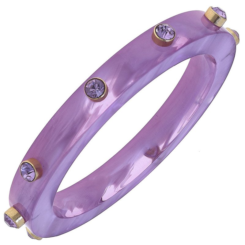 Canvas Style Renee Resin And Rhinestone Bangle In Lavender In Purple