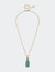 Stuck On You Champagne Bottle Patch Necklace - Green/Gold