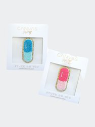 Stuck On You Large Chenille Glitter Chill Pill Patch