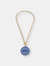 Tara Greek Keys Resin Pendant Necklace - Blue