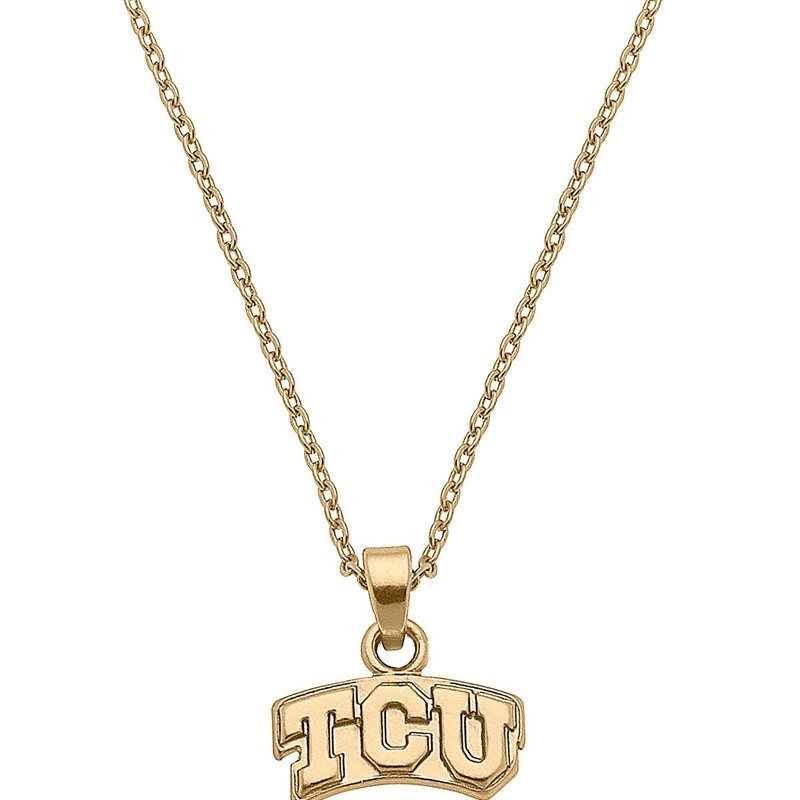 Canvas Style Tcu Horned Frogs 24k Gold Plated Pendant Necklace
