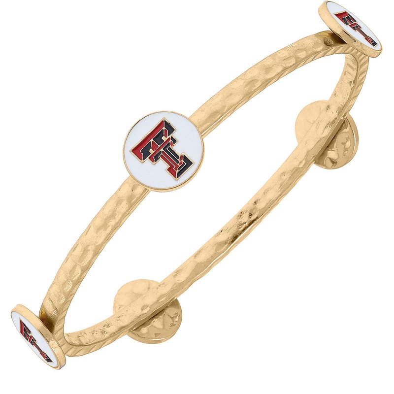 Canvas Style Texas Tech Red Raiders Enamel Claudia Bangle In White