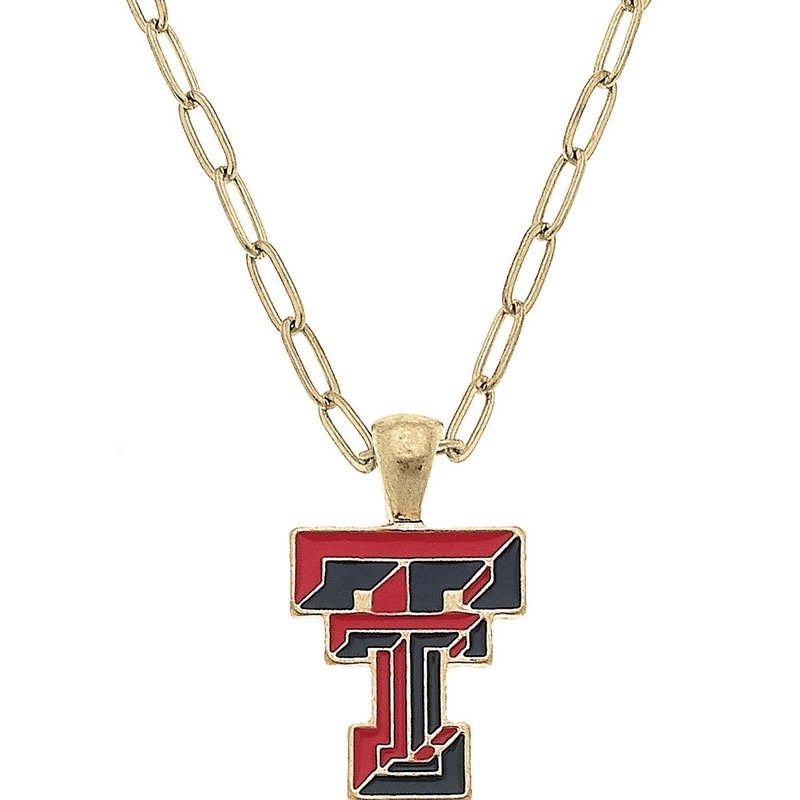 Canvas Style Texas Tech Red Raiders Enamel Pendant Necklace