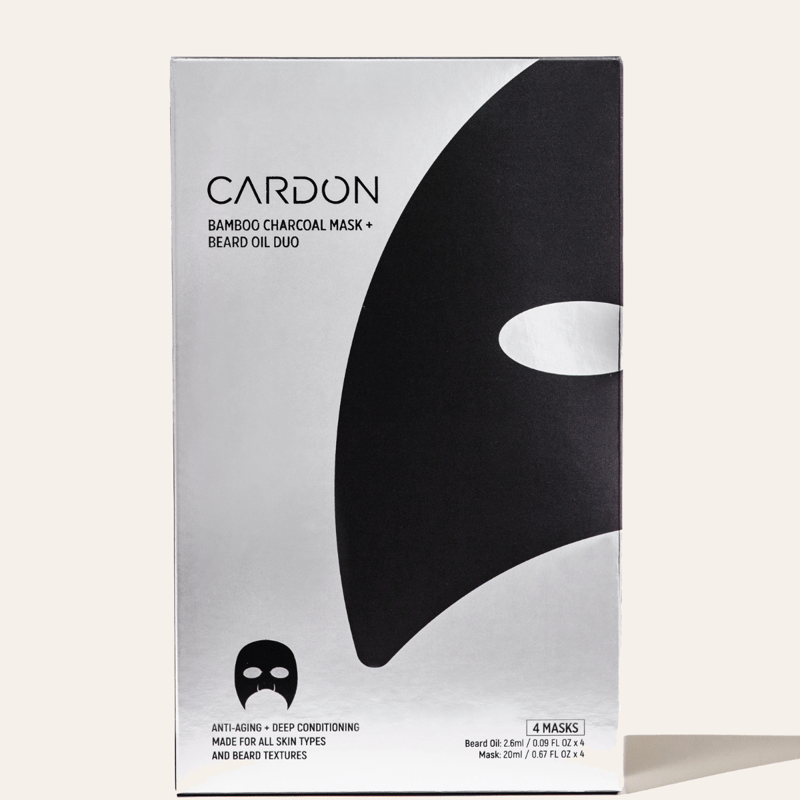 Cardon Bamboo Charcoal Sheet Mask + Beard Oil In Neutral