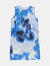 Carolina Herrera Women's Abstract Hazy Blue Sleeveless Dress - Abstract Hazy Blue