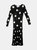 Carolina Herrera Women's Black Multi Fluid Dress with Dots Detail - Black Multi