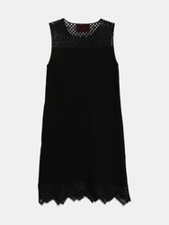 Carolina Herrera Women's Black Shift Dress With Guipure Lace