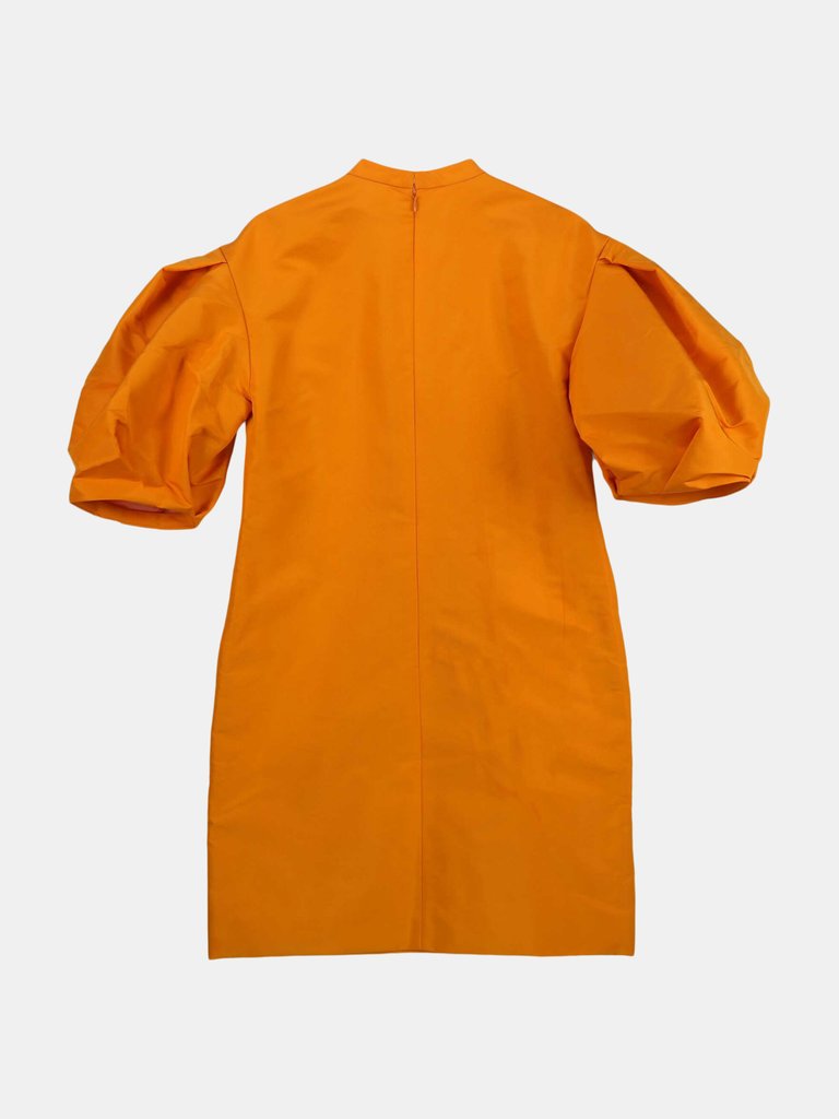 Carolina Herrera Women's Orange Dramatic Sleeve EMP Shift Dress