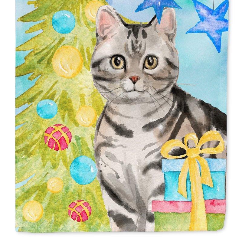 Caroline's Treasures 11 X 15 1/2 In. Polyester American Shorthair Christmas Presents Garden Flag 2-sided 2-ply In Multi