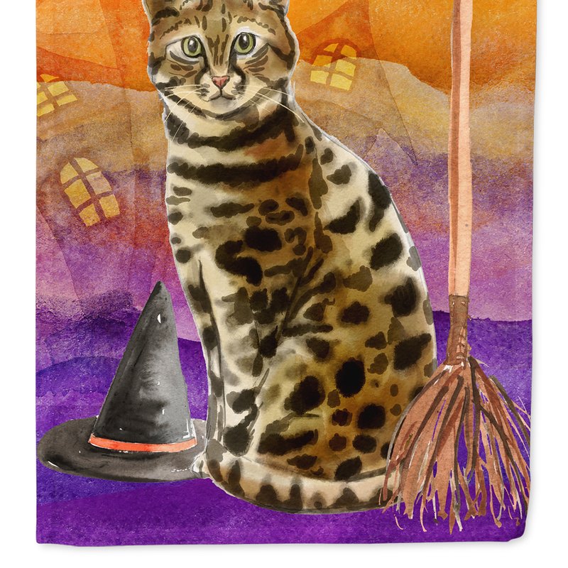 Caroline's Treasures 11 X 15 1/2 In. Polyester Bengal Halloween Garden Flag 2-sided 2-ply In Multi