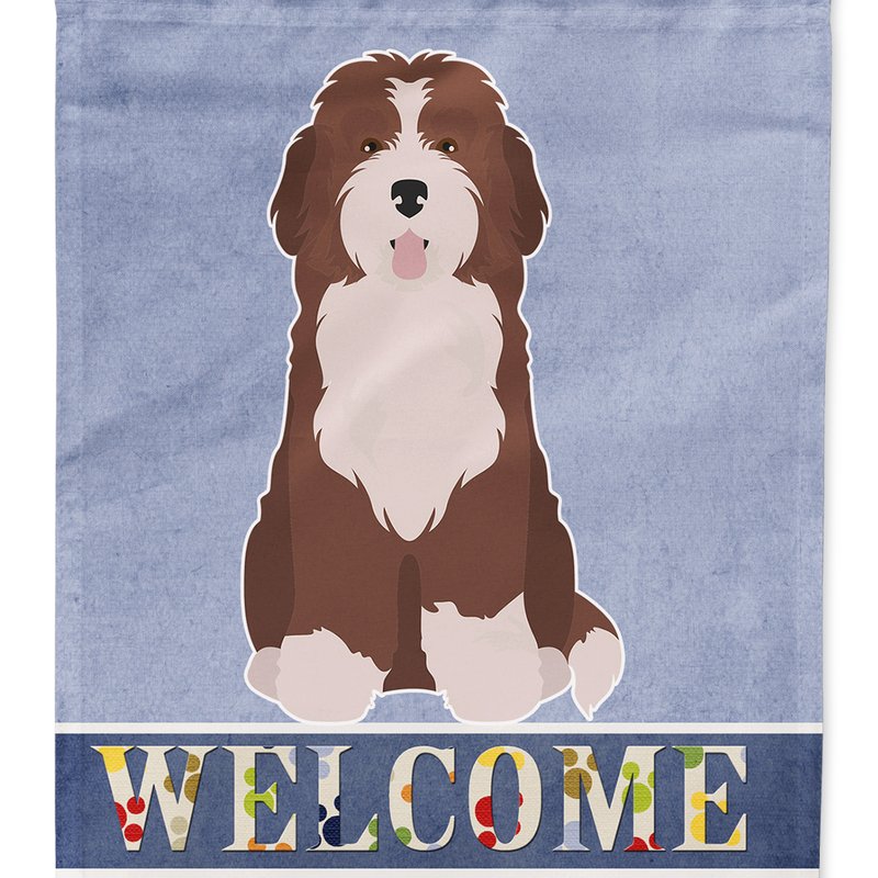 Caroline's Treasures 11 X 15 1/2 In. Polyester Bernedoodle #2 Welcome Garden Flag 2-sided 2-ply