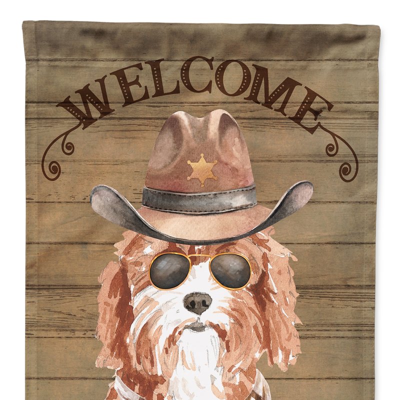 Caroline's Treasures 11 X 15 1/2 In. Polyester Cavapoo Country Dog Garden Flag 2-sided 2-ply