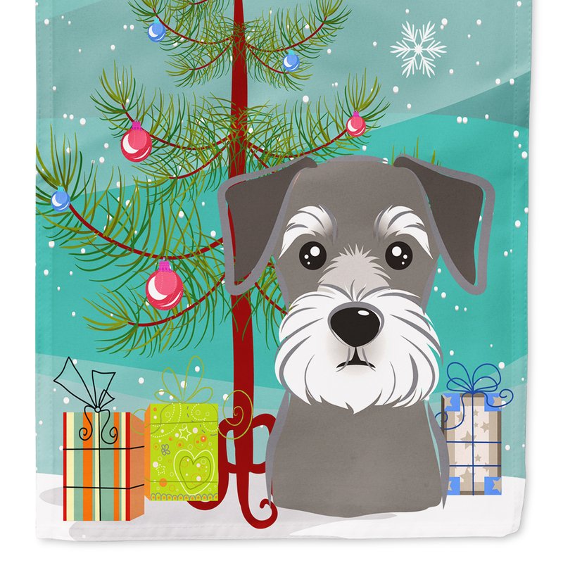 Caroline's Treasures 11 X 15 1/2 In. Polyester Christmas Tree And Schnauzer Garden Flag 2-sided 2-ply