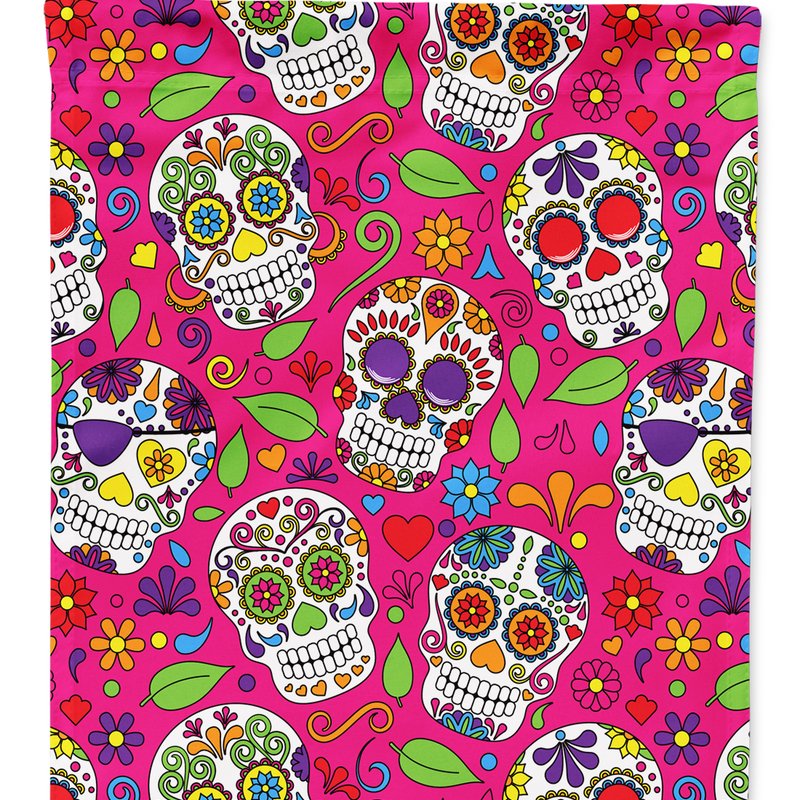 Caroline's Treasures 11 X 15 1/2 In. Polyester Day Of The Dead Pink Garden Flag 2-sided 2-ply