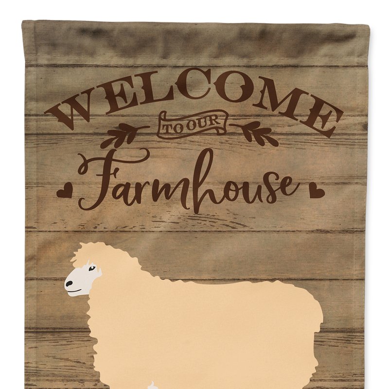 Caroline's Treasures 11 X 15 1/2 In. Polyester English Leicester Longwool Sheep Welcome Garden Flag 2-sided 2-ply In Brown