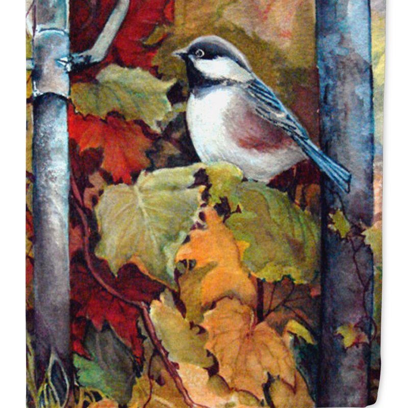 Caroline's Treasures 11 X 15 1/2 In. Polyester Fence Sitter Chickadee Garden Flag 2-sided 2-ply