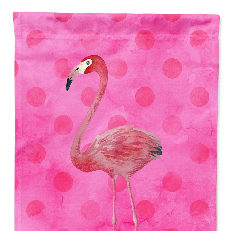Caroline's Treasures 11 X 15 1/2 In. Polyester Flamingo Pink Polkadot Garden Flag 2-sided 2-ply