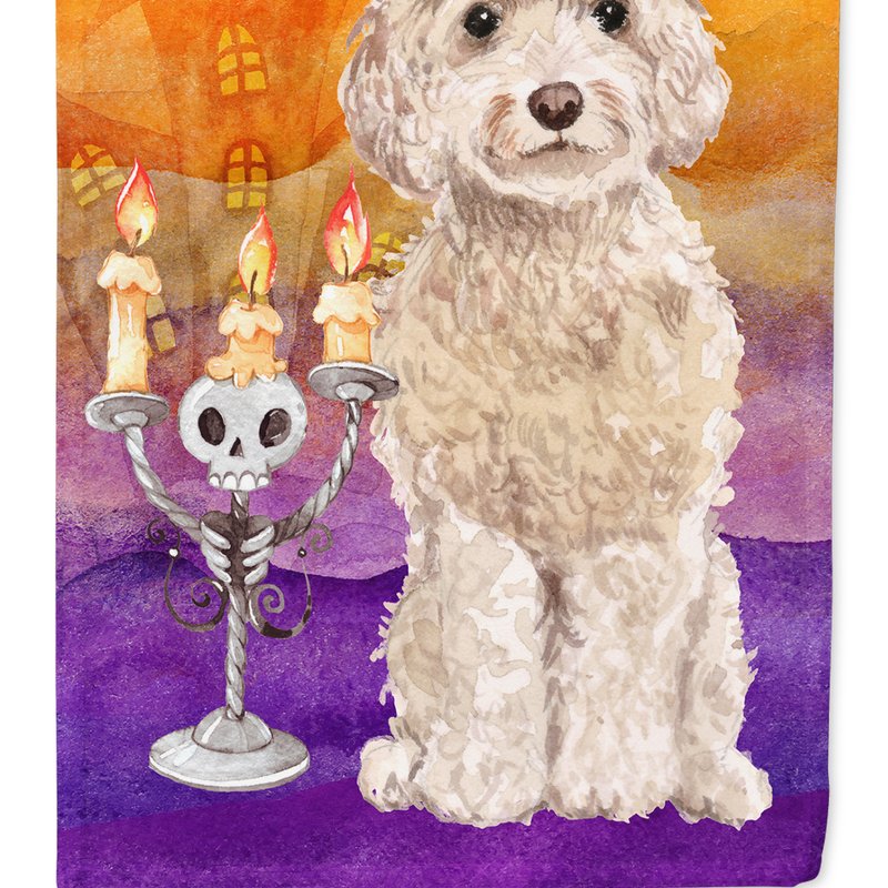 Caroline's Treasures 11 X 15 1/2 In. Polyester Hallween Champagne Cockapoo Garden Flag 2-sided 2-ply In Multi