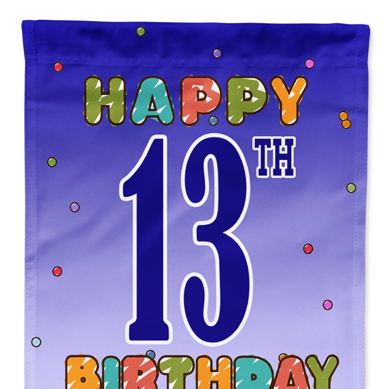 Caroline's Treasures 11 X 15 1/2 In. Polyester Happy 13th Birthday Garden Flag 2-sided 2-ply