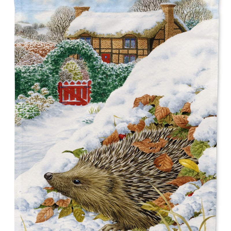 Caroline's Treasures 11 X 15 1/2 In. Polyester Hedgehog Holiday Garden Flag 2-sided 2-ply