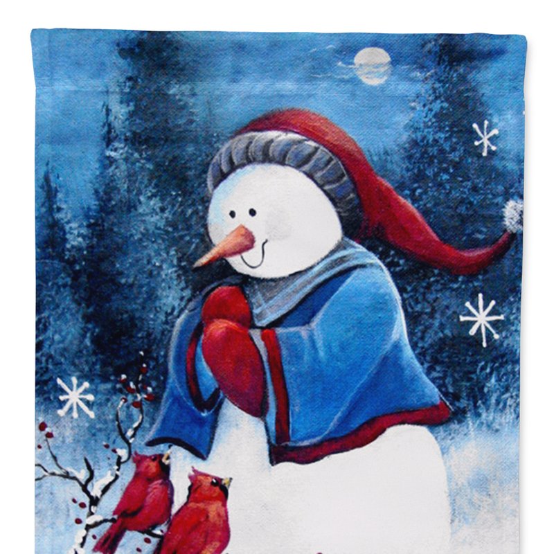 Caroline's Treasures 11 X 15 1/2 In. Polyester Hello Winter Friends Snowman Garden Flag 2-sided 2-ply