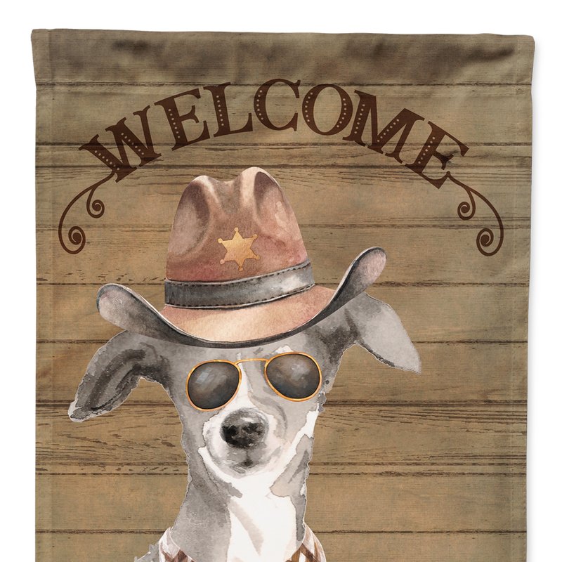 Caroline's Treasures 11 X 15 1/2 In. Polyester Italian Greyhound Country Dog Garden Flag 2-sided 2-ply In Brown