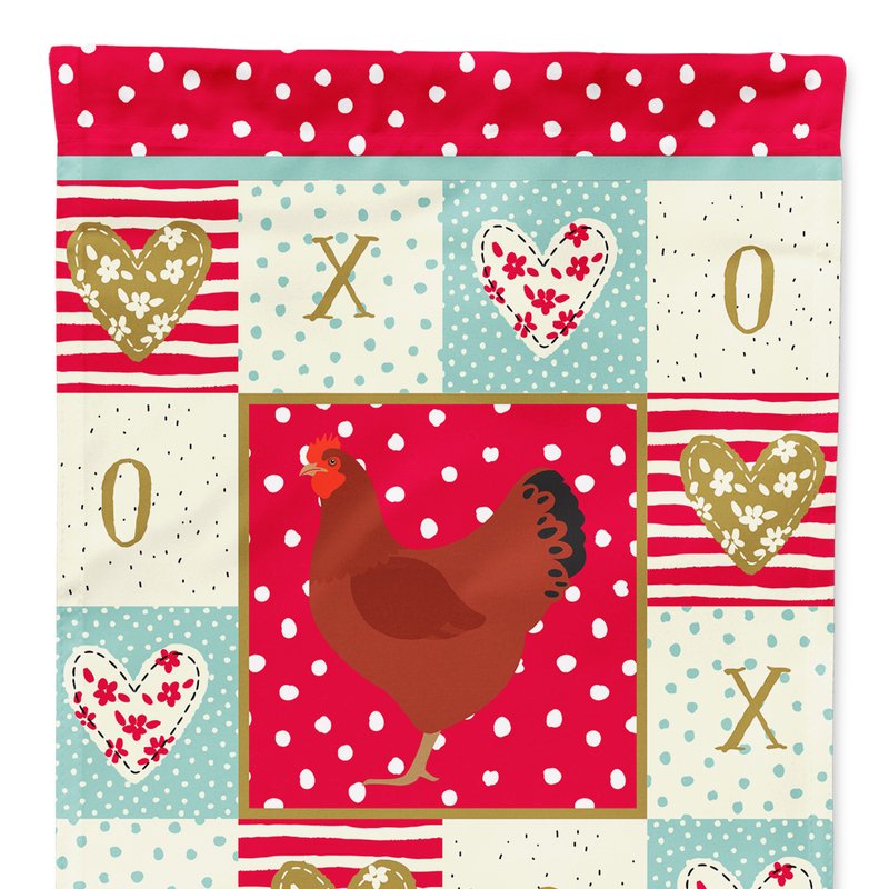 Caroline's Treasures 11 X 15 1/2 In. Polyester New Hampshire Red Chicken Love Garden Flag 2-sided 2-ply