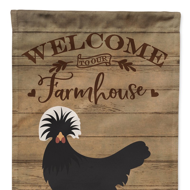 Caroline's Treasures 11 X 15 1/2 In. Polyester Polish Poland Chicken Welcome Garden Flag 2-sided 2-ply In Brown