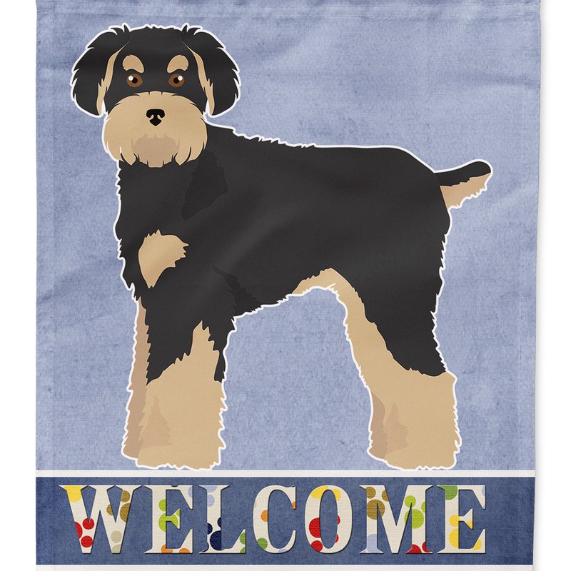 Caroline's Treasures 11 X 15 1/2 In. Polyester Schnoodle Welcome Garden Flag 2-sided 2-ply In Multi