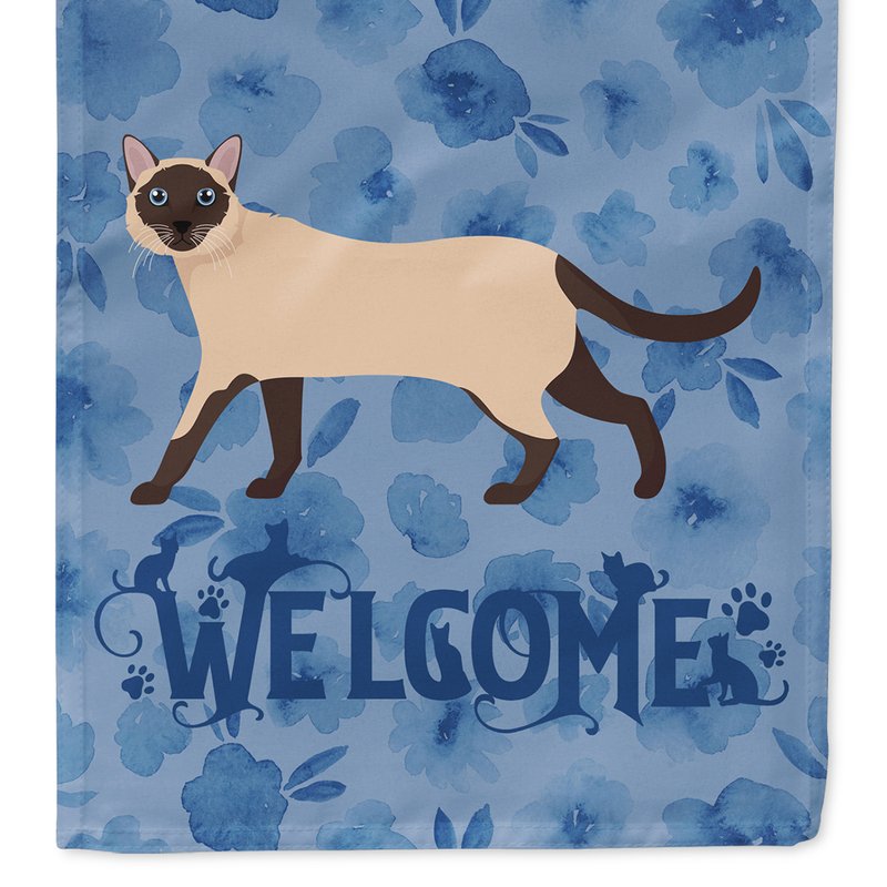 Caroline's Treasures 11 X 15 1/2 In. Polyester Siamese Traditional #2 Cat Welcome Garden Flag 2-sided 2-ply