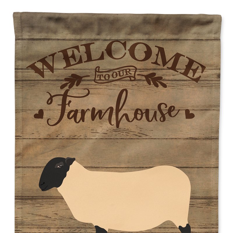 Caroline's Treasures 11 X 15 1/2 In. Polyester Suffolk Sheep Welcome Garden Flag 2-sided 2-ply In Brown